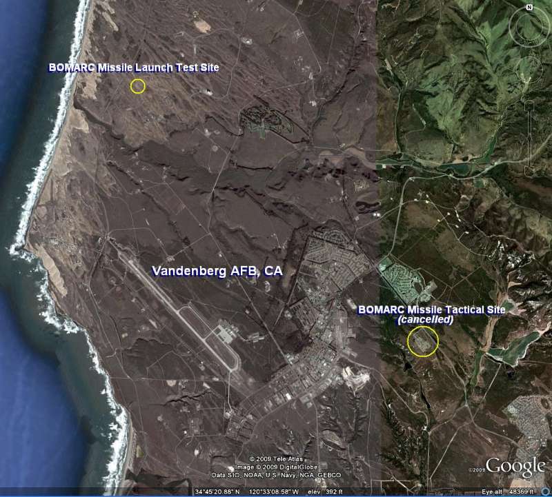 Aerial Images of Vandenberg AFB (BOMARC Test), CA